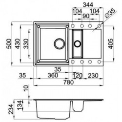 Elleci Easy 325 LGY32540 - Lavello, Nero