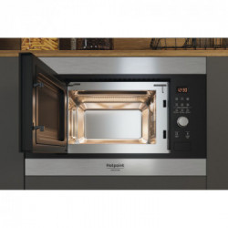 Hotpoint MF20G IX HA - Forno a Microonde da Incasso con Grill, 20 Litri, 800 Watt
