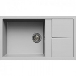Elleci LMU41079 - Lavello unico 410, 86X50, 1VG, aluminium