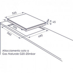 Electrolux PQF645UOX - Piano Cottura a Gas, 4 Fuochi, 60 cm