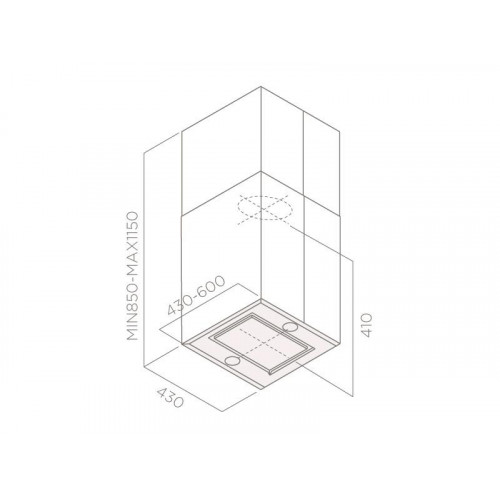 Elica KUADRA ISLAND IX/A/60 - Cappa Aspirante...