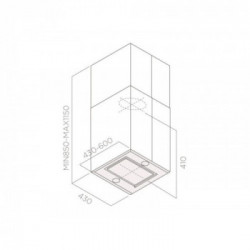 Elica KUADRA ISLAND IX/A/60 - Cappa Aspirante ad Isola, Inox, 60x43 cm, PRF0007028, D