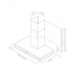 Elica LOL IX/A/90 - Cappa Aspirante a Parete, Inox, 90 cm, PRF0097323, A
