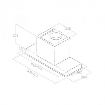 Elica HIDDEN 2.0 IXGL/A/60... 2
