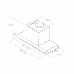 Elica HIDDEN 2.0 IXGL/A/60 - Cappa Aspirante da Incasso, Inox e Vetro, 60 cm, PRF0097676, A