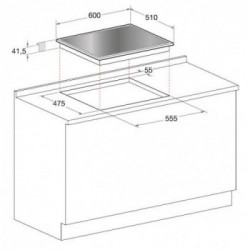 Hotpoint Ariston FTGHG 641 D/HA(BK) - Piano Cottura a Gas, Bruciatori Direct Flame, Vetro Nero, 60 c