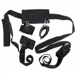 Bad Kitty Bondage Set - Set Bondage, Polsiere + Cavigliere, Colore Nero