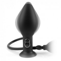 Anal Fantasy Collection - Vibratore Anale Gonfiabile, Ricaricabile, Lungo, Nero, 17,4 Cm