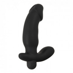 Anos - Vibratore Anale Punto P, Nero, Silicone, Ergonomico