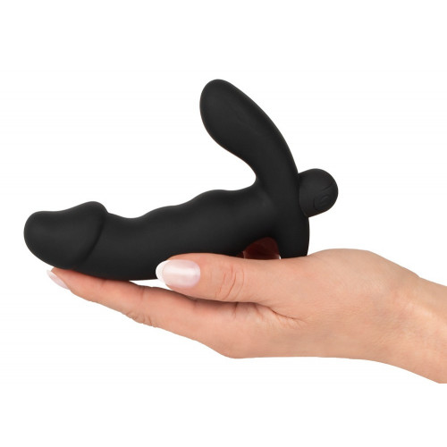 Anos - Vibratore Anale Punto P, Nero, Silicone,...