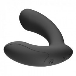 Anos - Vibratore Anale Punto P, Nero, Ergonomico, Silicone, Ricaricabile