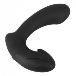 Anos - Vibratore Anale Punto P, Nero, Ergonomico, Silicone, Ricaricabile