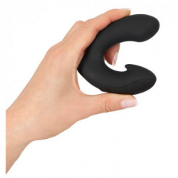 Anos - Vibratore Anale Punto P, Nero, Ergonomico, Silicone, Ricaricabile