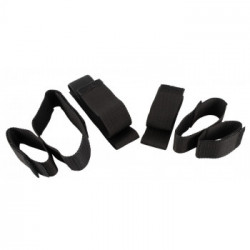 Bad Kitty Arm & Leg Restraints - Set Bondage, Polsiere + Cavigliere, Colore Nero