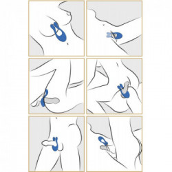 BeauMents - Vibratore per Coppie, Blu, Ricaricabile, Impermeabile, Stimolante