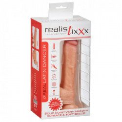 Realistixxx Latin Dancer - Vibratore Realistico con Testicoli e Ventosa, Flessibile, Ricaricabile