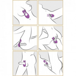 BeauMents - Vibratore per Coppie, Viola, Stimolante, Impermeabile, Silicone, Ricaricabile