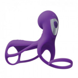 BeauMents- Vibratore per Coppie, Viola, Remote Control, Ricaricabile, Impermeabile, Silicone