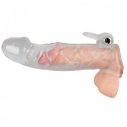 You2Toys Chrystal Skin Penis Sleeve Vibro - Guaina Fallica con Vibrazione, Richiede Batterie