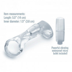 Fantasy X Tensions Vibrating Cock Sling - Guaina Fallica con Vibrazione, Splashproof, Impermeabile, Richiede Batterie