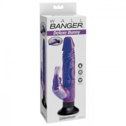 Wall Banger Wall Banger Deluxe Bunny - Vibratore Rabbit con Stimolazione del Clitoride, Ventosa, Richiede Batterie