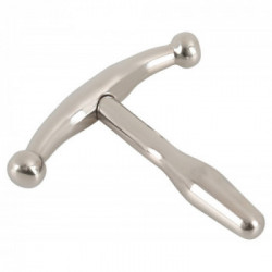 Penisplug - Plug per il Pene, Intensivo, Acciaio Inox, Punto Arrotondata, Lungo, 6,5 cm