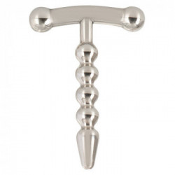Penisplug - Plug per il Pene, Intensivo, Acciaio Inox, Punta Stretta, 4 Palline, Lungo, 5,7 CM