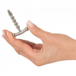 Penisplug - Plug per il Pene, Intensivo, Acciaio Inox, Punta Stretta, 4 Palline, Lungo, 5,7 CM