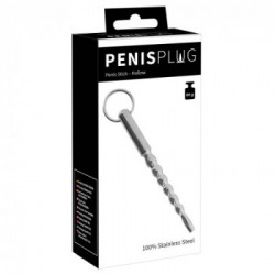 Penisplug - Plug per il Pene, Intensivo, Color Argento, Acciaio Inox, Lungo, 13 CM