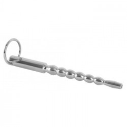 Penisplug - Plug per il Pene, Intensivo, Color Argento, Acciaio Inox, Lungo, 13 CM