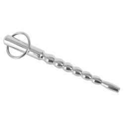 Penisplug - Plug per il Pene, Intensivo, Color Argento, Acciaio Inox, Lungo, 13 CM