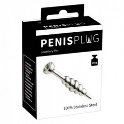 You2Toys - Plug per il Pene, con Tappo, Struttura a Onde, Acciaio Inox, Color Argento