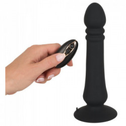 Black Velvets - Vibratore Anale, Stimolante, Testa Vibrante,Silicone, Lungo, Nero, 19.5 CM