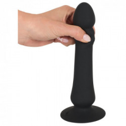 Black Velvets - Vibratore Anale, Stimolante, Testa Vibrante,Silicone, Lungo, Nero, 19.5 CM