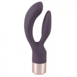 Elegant Series Double Vibe - Vibratore con Stimolazione del Clitoride, Impermeabile, Ricaricabile