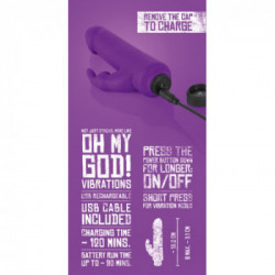 You2Toys Power Vibe Rabby - Vibratore con Stimolazione del Clitoride Violet, Impermeabile, Ricaricabile