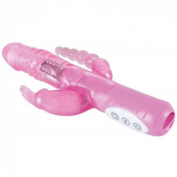 You2Toys - Vibratore Rabbit Dual Pleasure Pink, Rotante, Richiede Batterie
