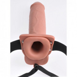 Fetish Fantasy Series Hollow 10 - Strap On con Pene Realistico, 10 MOD di Vibrazione, Ricaricabile