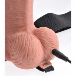 Fetish Fantasy Series Hollow 10 - Strap On con Pene Realistico, 10 MOD di Vibrazione, Ricaricabile