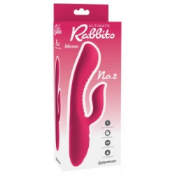 Ultimate Rabbits No2 - Vibratore con Stimolazione del Clitoride Pink, Ricaricabile