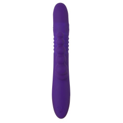 Sweet Smile Thrusting Pearl Triple - Vibratore con Stimolazione del Clitoride Purple, Rotante, Impermeabile, Ricaricabile