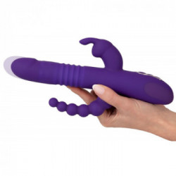Sweet Smile Thrusting Pearl Triple - Vibratore con Stimolazione del Clitoride Purple, Rotante, Impermeabile, Ricaricabile