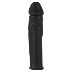 You2Toys - Guaina Fallica, Stimolante, Potenziante, Flessibile, Lungo, Nero, 20 CM