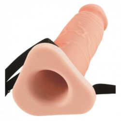 Fantasy - Guaina Fallica, Stimolante, Allungante, Silicone, Simil Pelle Vera, Lungo 20 CM