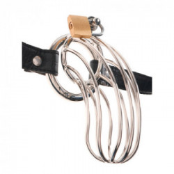 Fetish- Gabbia Metallica per il Pene, Astinenza Forzata, Acciao Inox, Serratura con Chiave