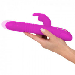 Sweet Smile Thrusting Pearl Rabbit - Vibratore con Stimolazione del Clitoride Pink, Rotante, Impermeabile, Ricaricabile