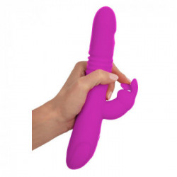 Sweet Smile Thrusting Pearl Rabbit - Vibratore con Stimolazione del Clitoride Pink, Rotante, Impermeabile, Ricaricabile