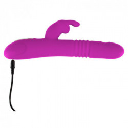 Sweet Smile Thrusting Pearl Rabbit - Vibratore con Stimolazione del Clitoride Pink, Rotante, Impermeabile, Ricaricabile