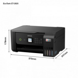 Epson EcoTank ET-2820 Stampante Multifunzione A4 Usb Wi-Fi Ariprint Serbatoi Flaconi Alta Capacita' Fronte/retro