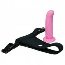 Sweet Smile Switch - Strap On con Dildo in Silicone, Colore Rosa, 16 cm, Ø 3,7 cm